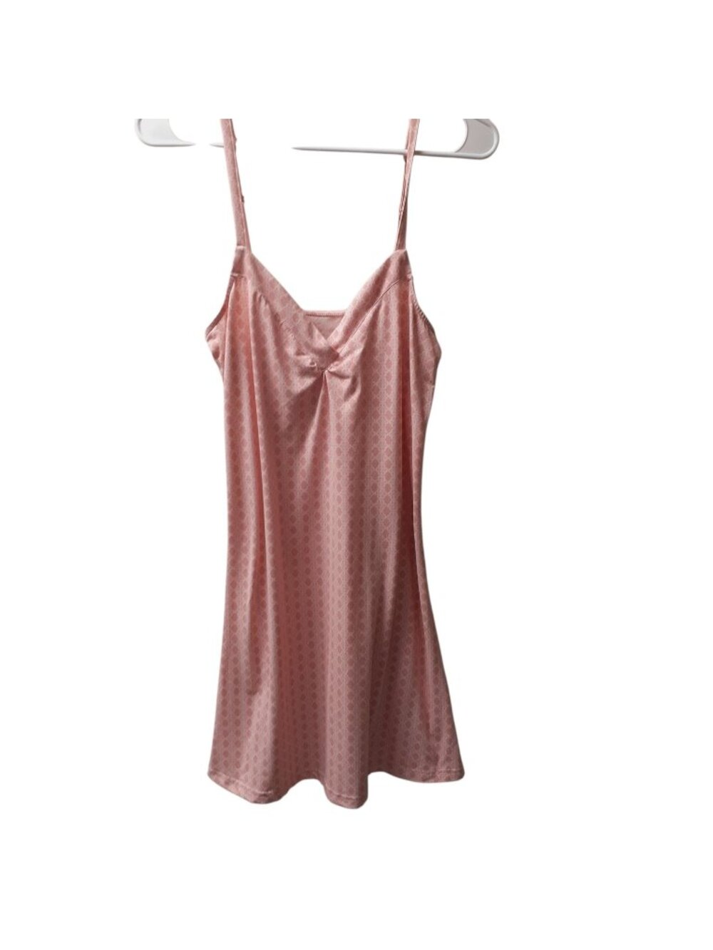 Pajamagram Womens Chemise Nightgown Medium Pink Geometric V-Neck Sleeveless